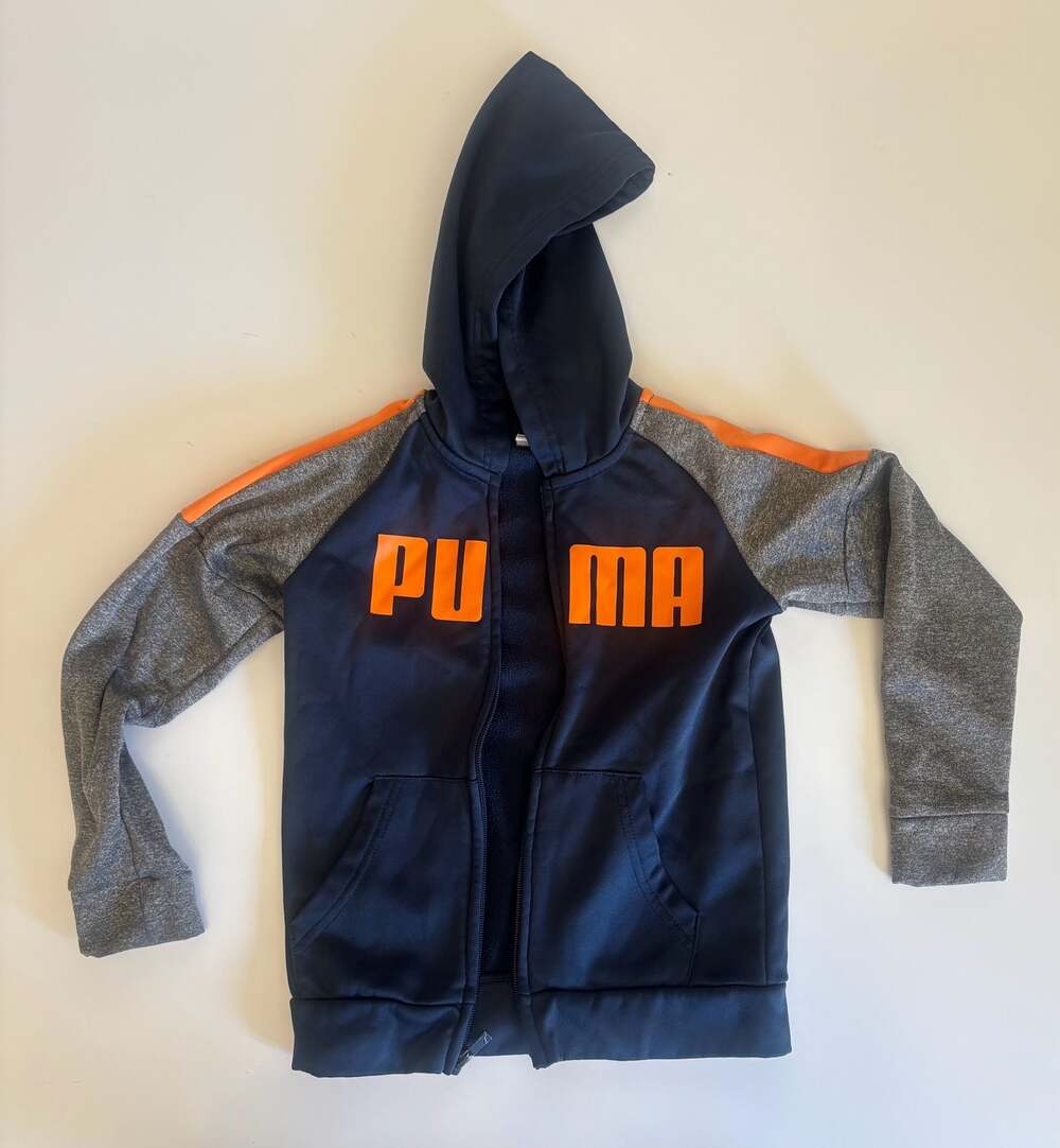 Puma Boys Full Zip Hooded Tracksuit Jogger Set - Picture 4 of 6